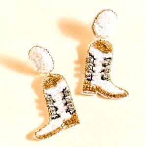 💝Boutique Beaded Cowboy Boots 👢 Hanging Earrings